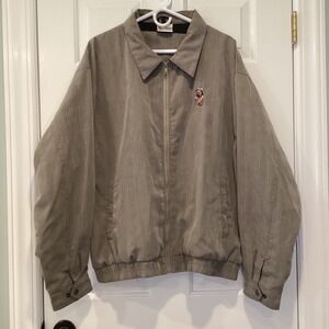 Vintage Disney Goofy Golf Windbreaker Jacket XXL 90's 2XL Zip Brown Checkered